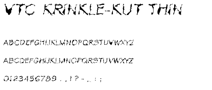 VTC Krinkle-Kut Thin font